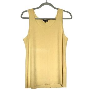 Eileen Fisher Merino Wool Ribbed Tank 🧈 Butter Yellow Size XL